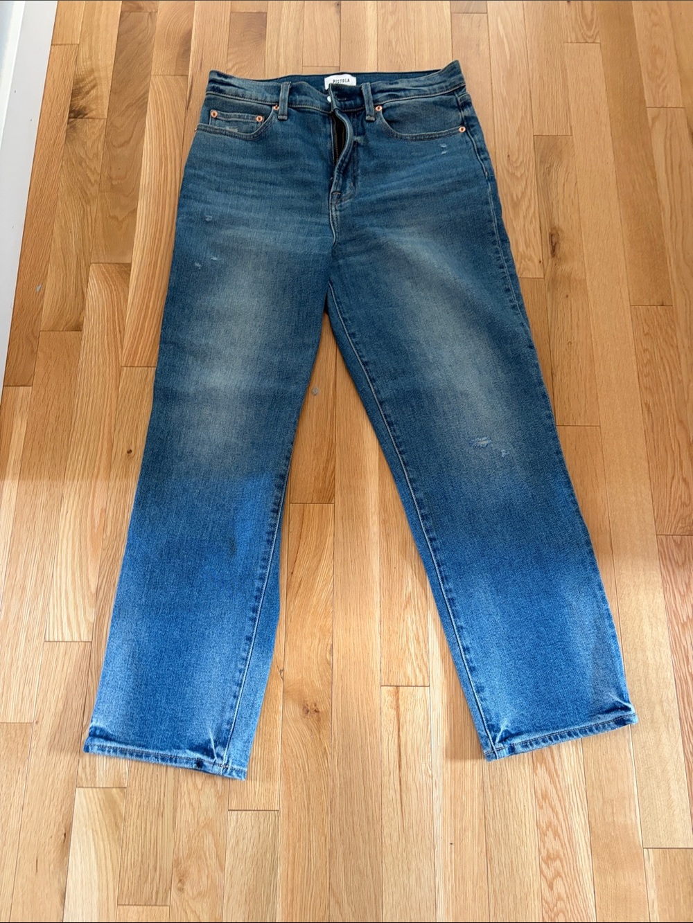 EUC Pistola High-Rise Slim Jeans in Medium Blue Wash
